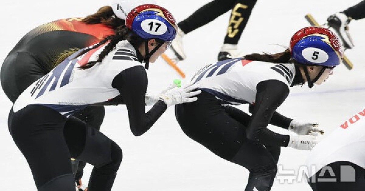 죽음의 조 뒤집은 '두 번의 역전 드라마'... 쇼트트랙 여자 계주, 완벽 팀워크로 금빛 질주 예고