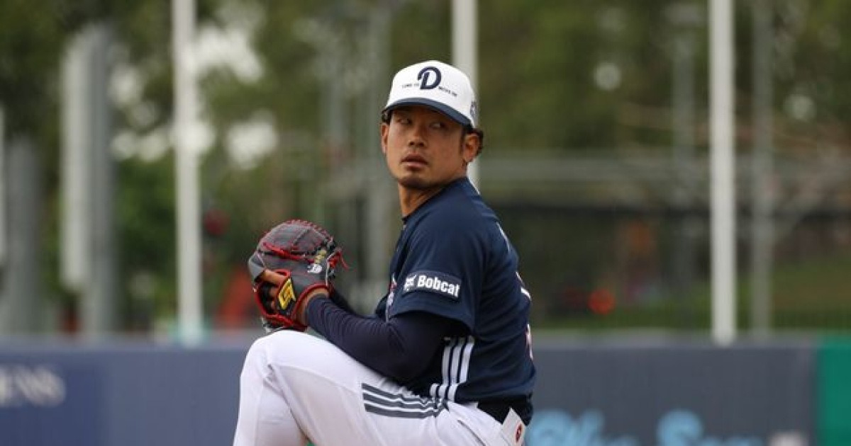 "본격적으로 한국 타자들 만날 텐데…" 두산 타무라의 긴장과 기대, 148km 뿌리며 출격 준비 박차 [두산 캠프]