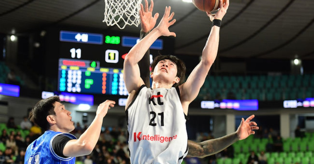 '더블더블' 이두원·'21점 폭발' 강성욱 날았다! KT, 가스공사 잡고 연패 탈출...7위 소노와 1.5경기 차