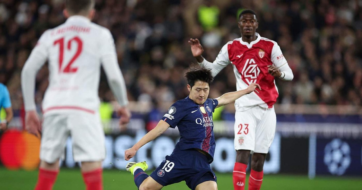 '이강인 득점 불발' PSG, 모나코에 3-2 역전승…UCL 16강행 청신호