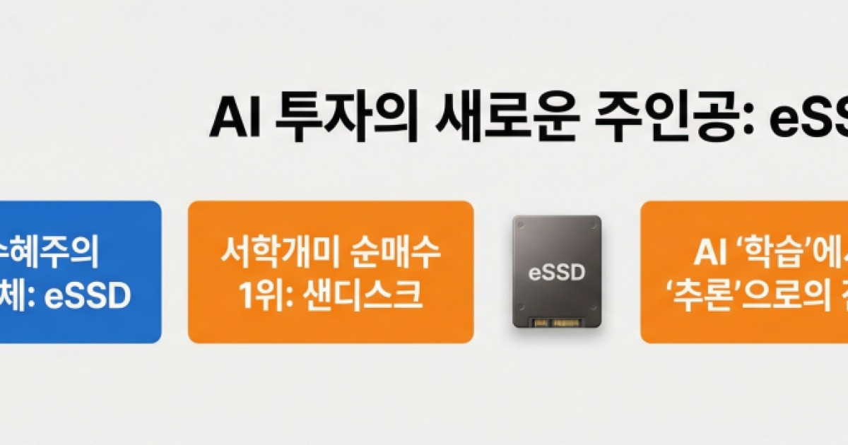 “AI 다음 수혜주는 eSSD”⋯샌디스크, 서학개미 순매수 1위