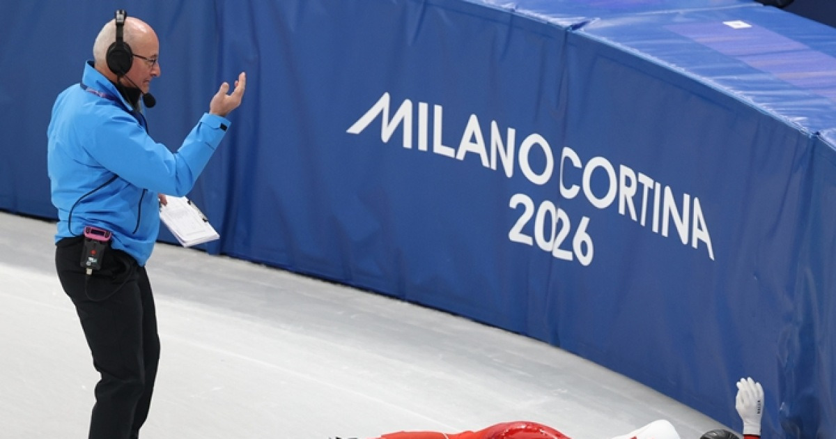 쇼트트랙 '핏자국' 끔찍한 사고, 긴급 봉합 천만다행 "안면 베인 셀리에르, 눈에는 이상 없어"