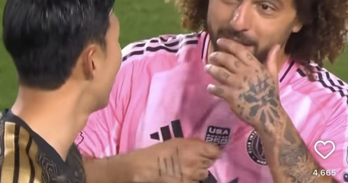 경기 중인데 ‘쏘니 유니폼 바꿔 줘’ 간절한 요청, 손흥민 향한 메시 동료의 ‘팬심’ 슈퍼스타의 위엄