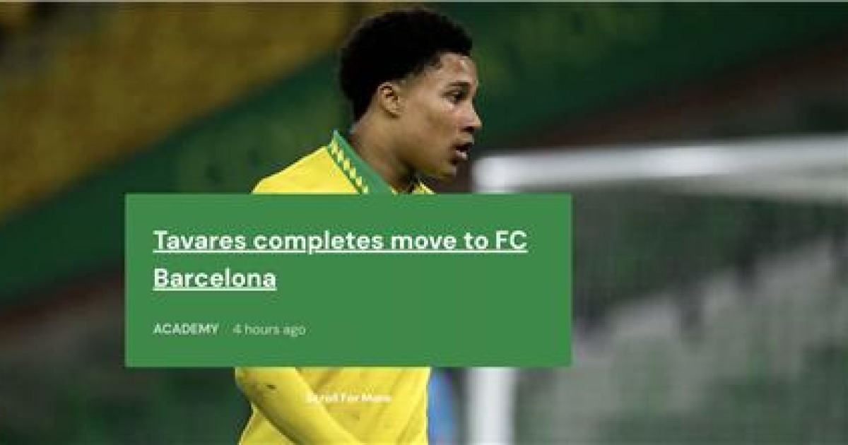 유럽의 강호 FC 바르셀로나, 잉글랜드 16세 신성 에이제이 타바레스 영입