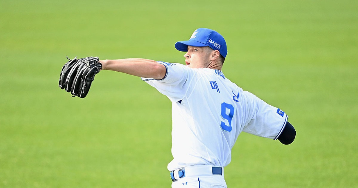 '초비상' 삼성, 14억 투자한 외인이 아프다…"매닝 팔꿈치 통증 호소, 한국 이동 후 검진" [오키나와 라이브]