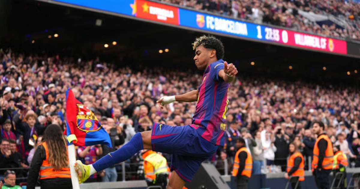 야말의 해트트릭으로 바르셀로나, 비야레알에 4-1 완승