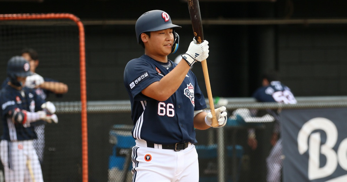 두산에서 '제2의 안현민'이 탄생할까...마산의 기운을 이어받은 특급 신인