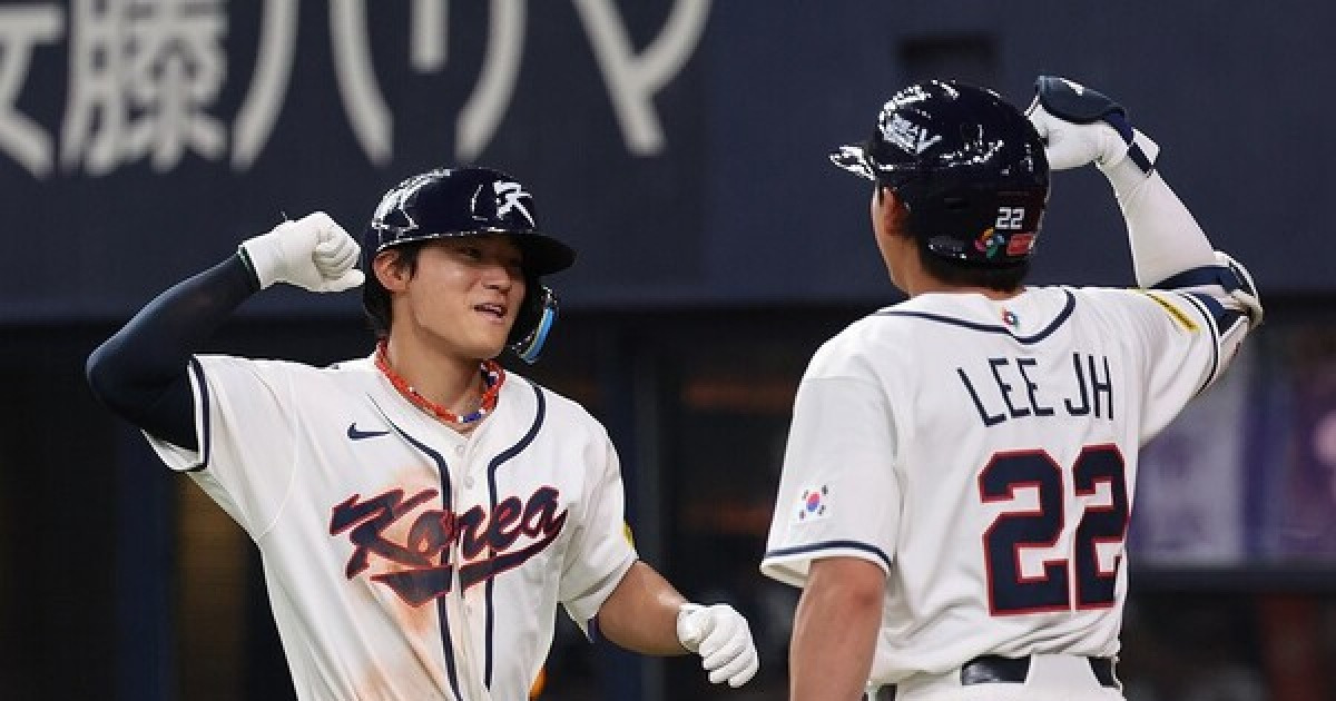 '김도영 동점포-류현진 2이닝 무실점' 한국, 한신에 3-3 무승부