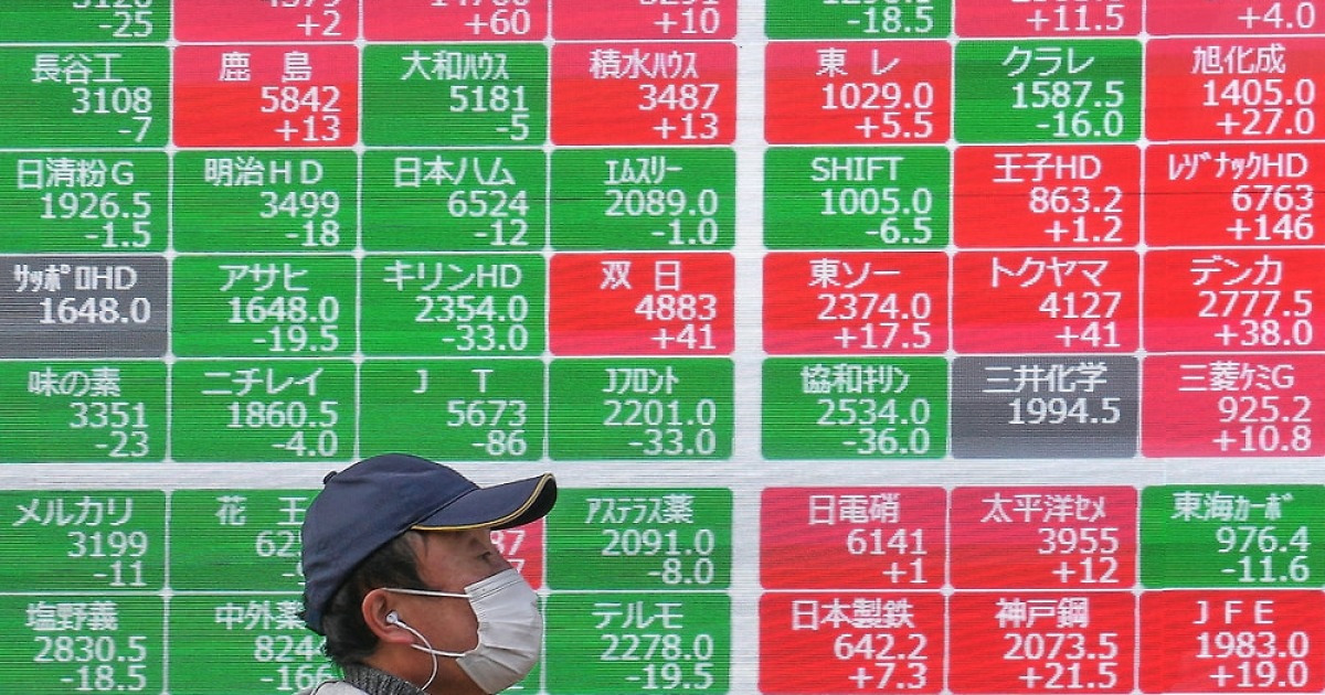 전쟁 리스크 관련 아시아 증시 이미지