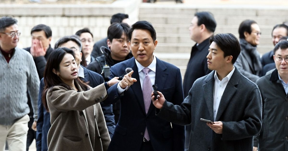 2026년 3월 첫 공판에 출석한 오세훈