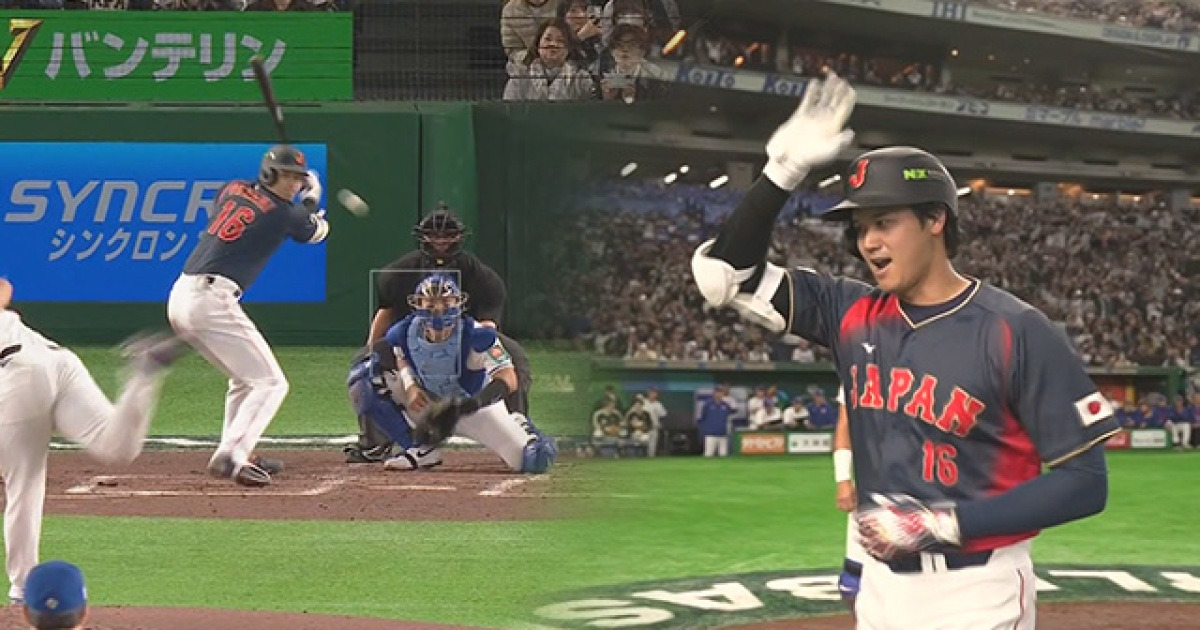 日 오타니, 첫 경기 만루홈런…도쿄돔 열광