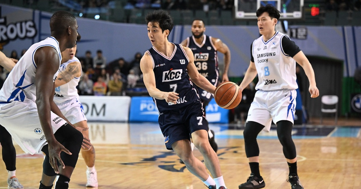 프로농구 KCC, 최하위 삼성에 신승…허훈 더블더블 활약