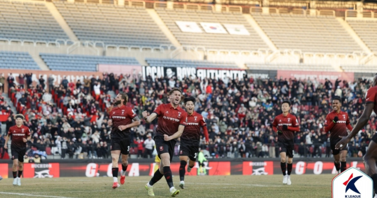부천, 대전과 1-1 무승부…개막 2경기 무패 '깜짝 선두'