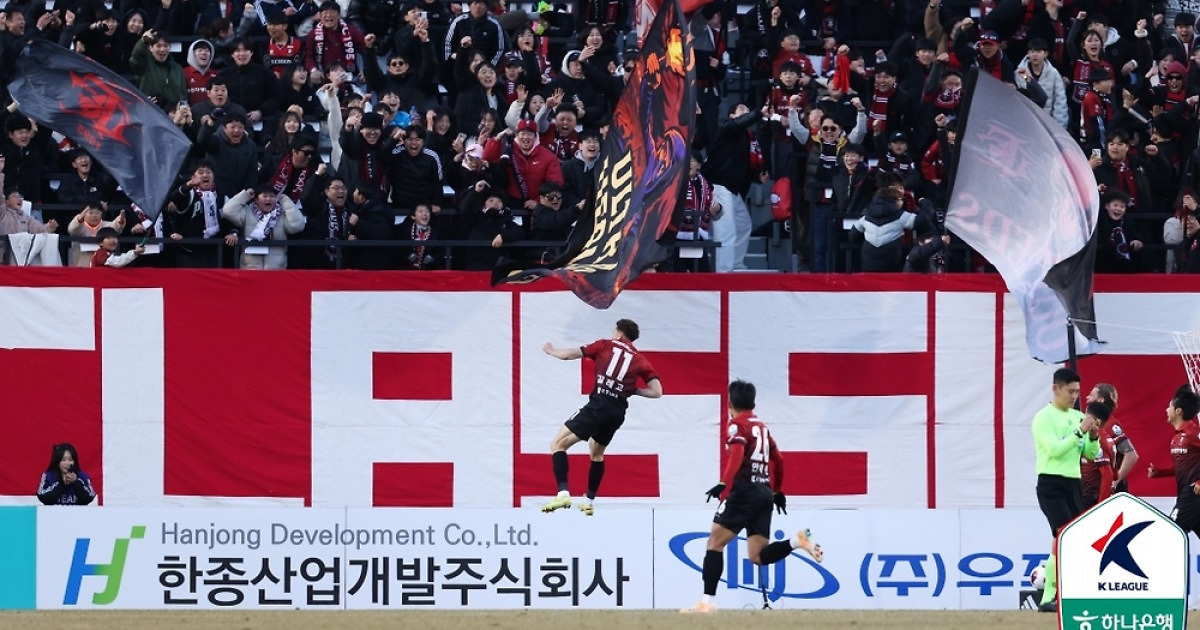 부천, K리그1 2라운드에서 대전과 1-1 무승부 기록
