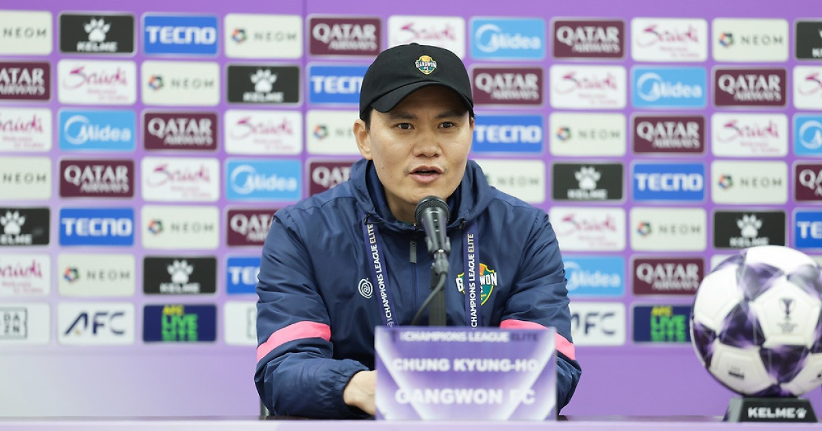 사상 첫 ACLE 8강 진출 도전…정경호 강원 감독 “2차전서 반드시 승리하겠다”