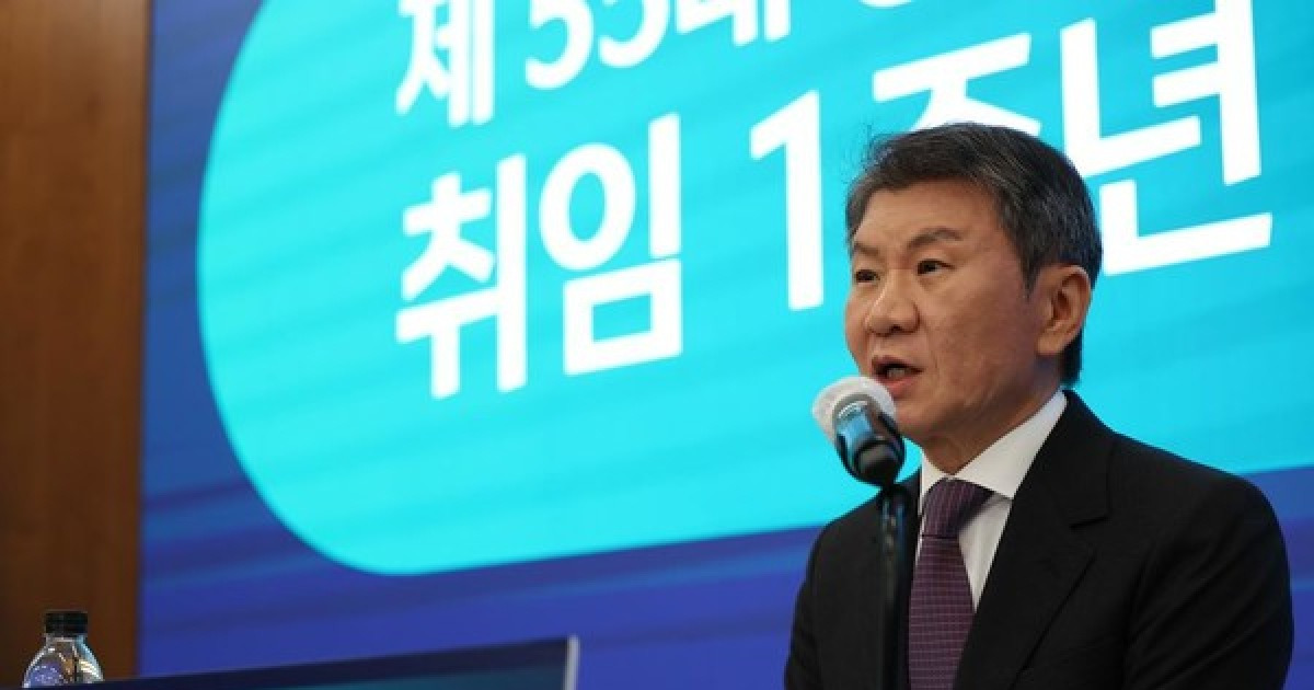 정몽규 축구협회장 "월드컵 대표팀 전력 4년 전보다 나아졌다, 16강은 갈 수 있을 듯"