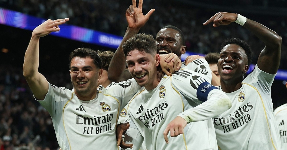 발베르데 전반 해트트릭 폭발…레알 마드리드, 맨시티 3-0 완파