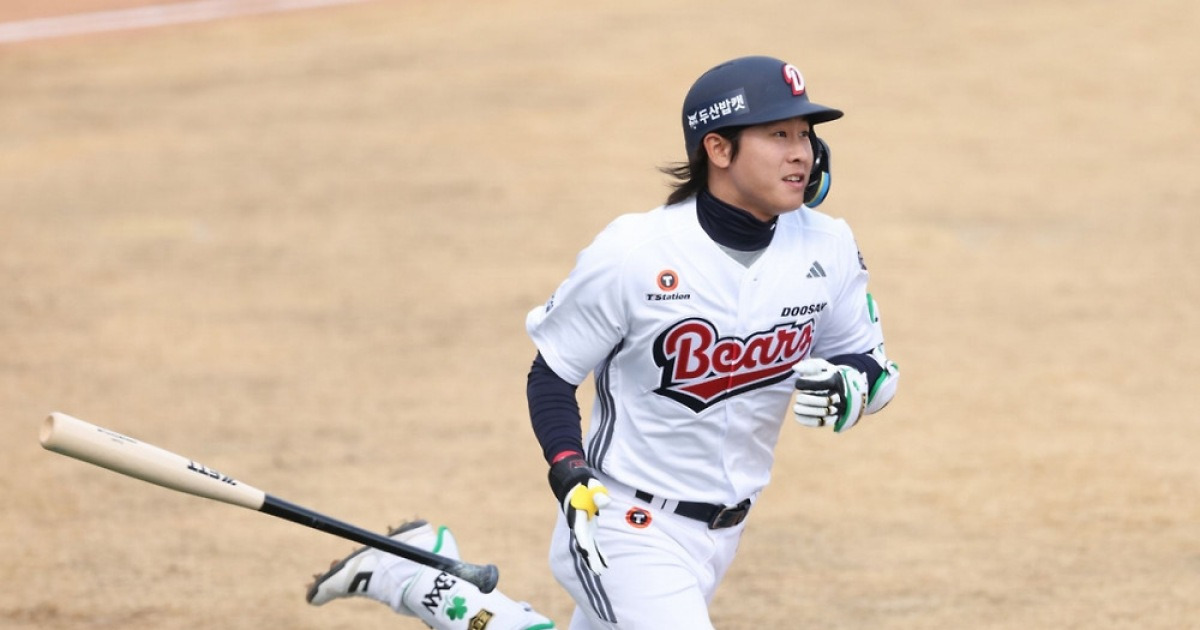 '80억 FA 드디어 터졌다! 장발 휘날리며' 9위 두산이 심상치 않다, 키움에 연이틀 승리 [이천 현장리뷰]