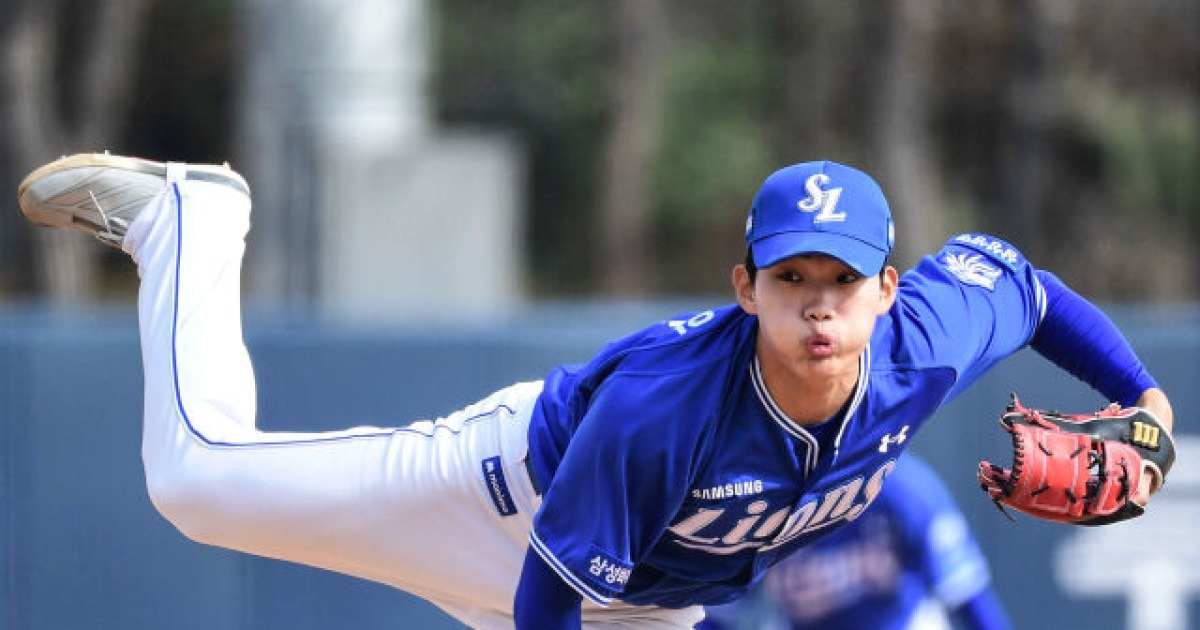 "사사키와 비슷하다" 삼성의 131번 비밀병기를 기억하라, 데뷔 6년 만에 시범경기 데뷔→1이닝 삭제