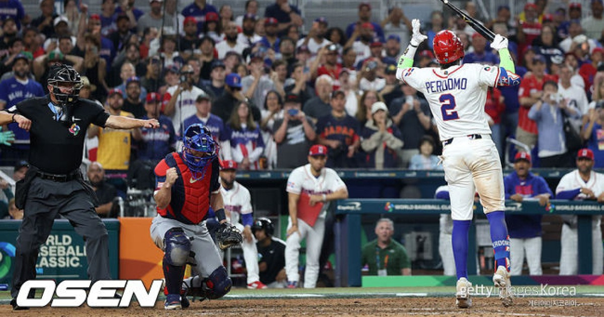 "수치스러워" 미국 기자도 격분한 미국 승리, 오심도 야구 일부라니…도미니카共 '패자의 품격' 빛났다