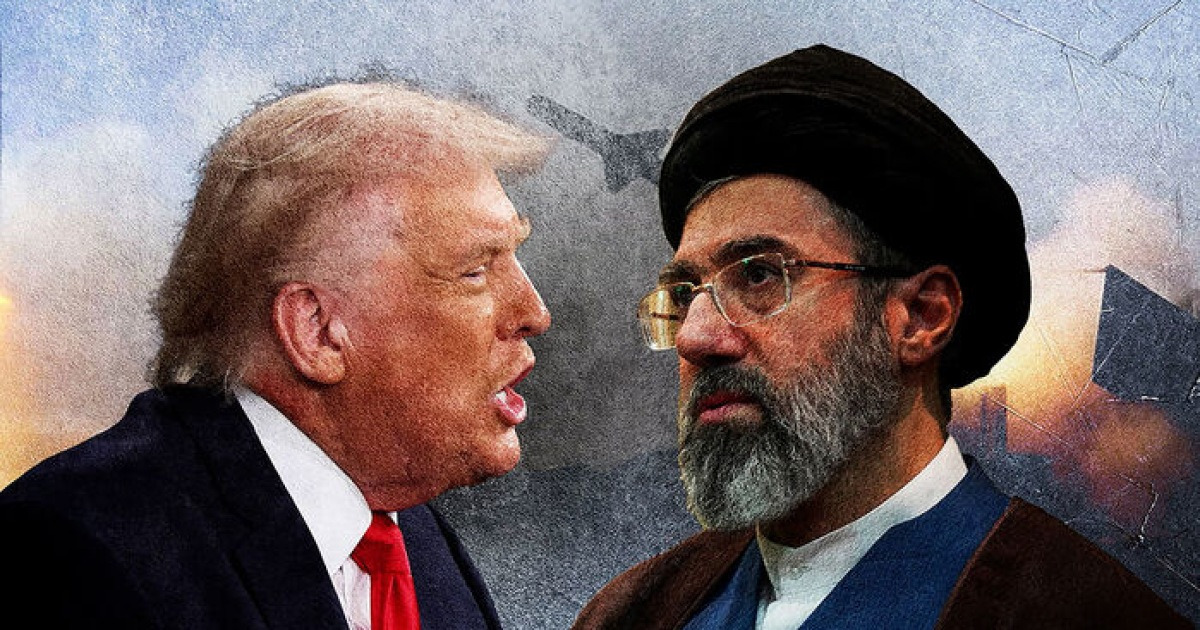 이란 유전 지대 공격 현장의 연기