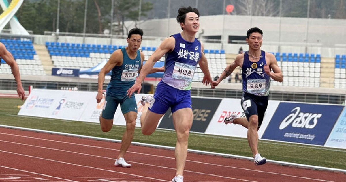 단거리 기대주 서민준, 시즌 첫 대회 10초 15로 100m 우승