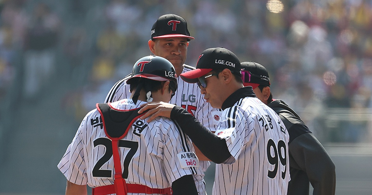 우승팀 개막전 선발이 왜이래, LG 치리노스 1회부터 6실점 난타→2회 배재준 긴급 투입