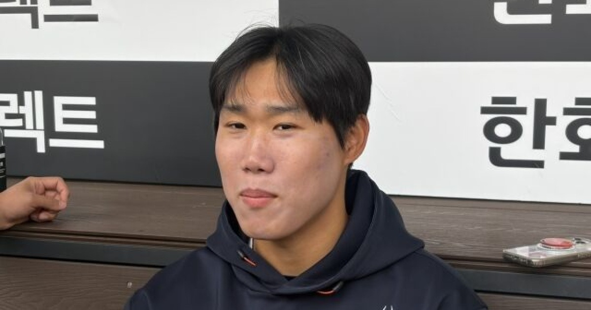'이런 반전이' 한화 9라운드 지명 때 상상했나, 156km 비밀병기 등장이 왜 이리 반갑나…"작년에 정말 힘들었는데"