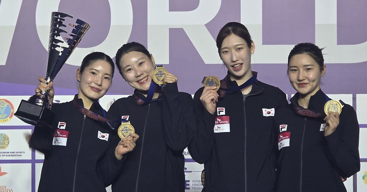 펜싱 여자 에페 대표팀, 시즌 첫 월드컵 단체전 금메달…'세계랭킹 1위' 송세라 2관왕