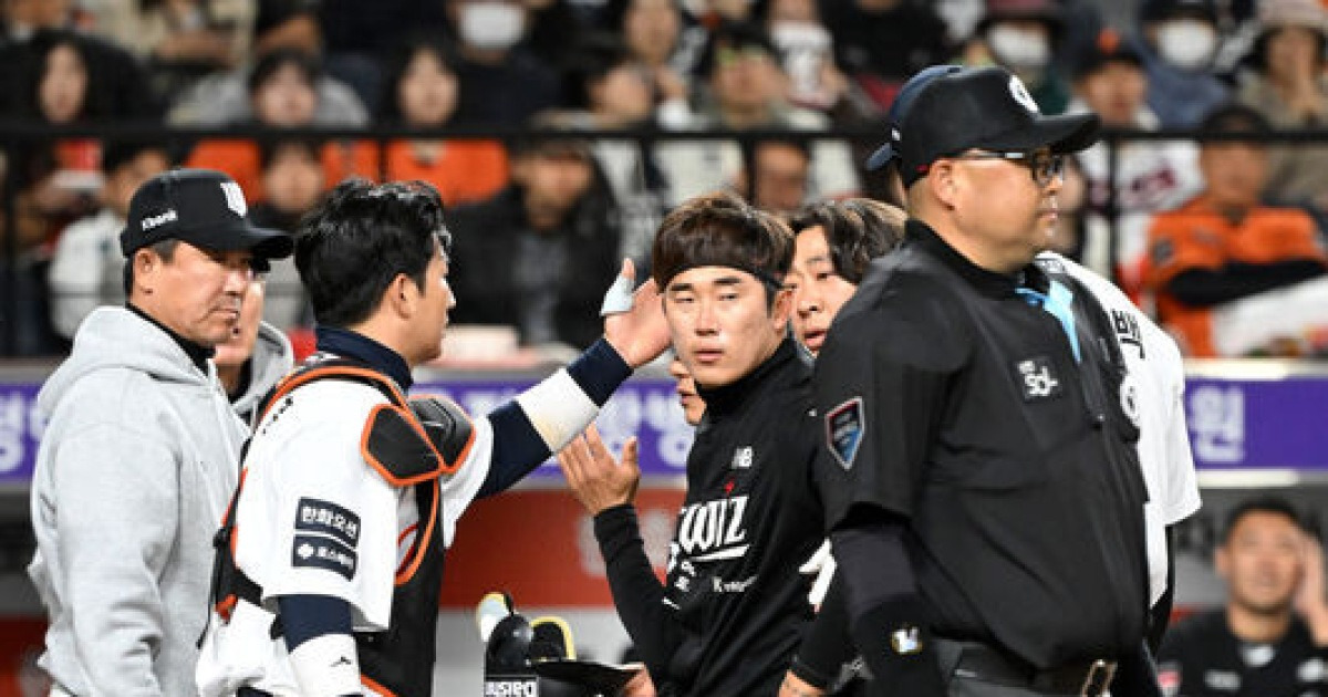 '146km 직구 얼굴 직격' 허경민, 천만다행 큰 부상 피했다…"타박상 없어, 어지럼증으로 일단 휴식" [오!쎈 대전]