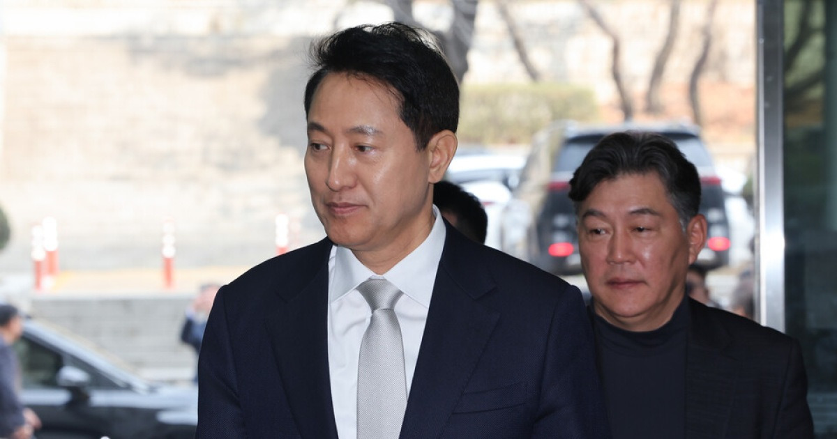 여론조사비 의혹 공판 보도 당시 오세훈 사진