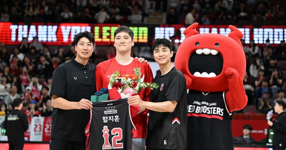 함지훈 은퇴투어에 등장한 ‘킹’, 레전드에게 예우 갖춘 정관장의 깜짝 선물