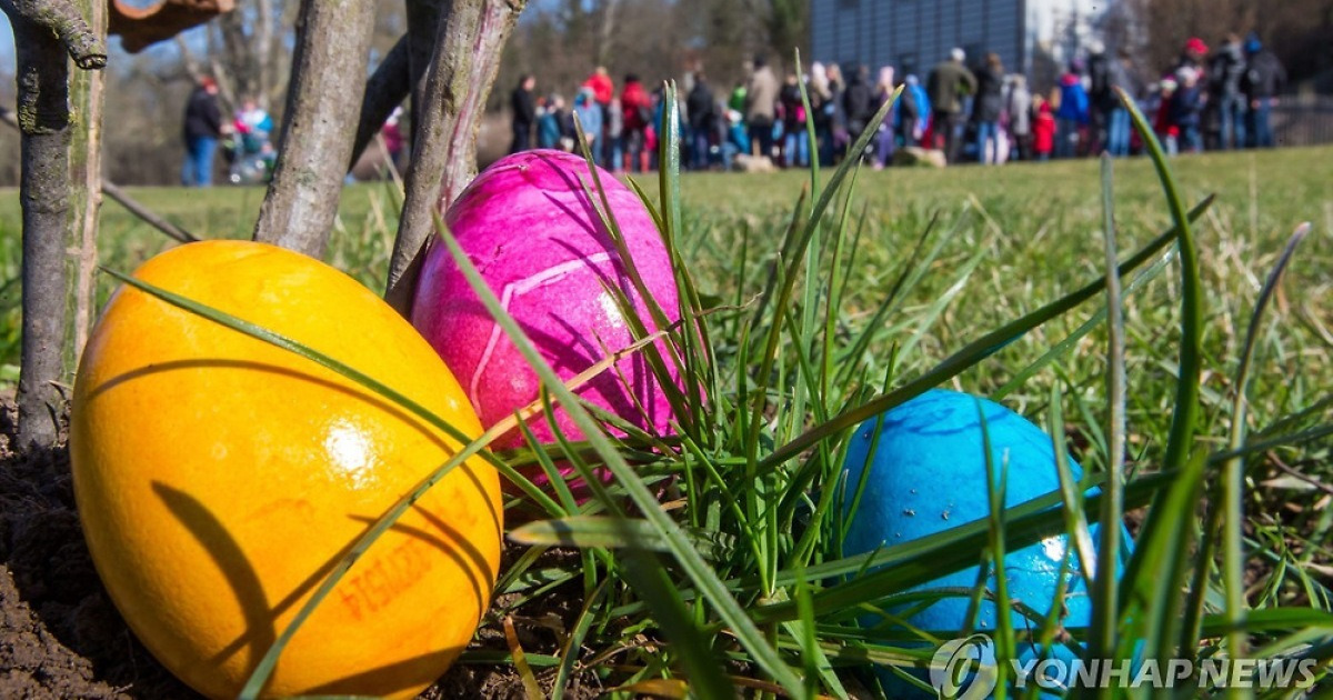 부활절 달걀 찾기 행사 관련 해외 보도 이미지