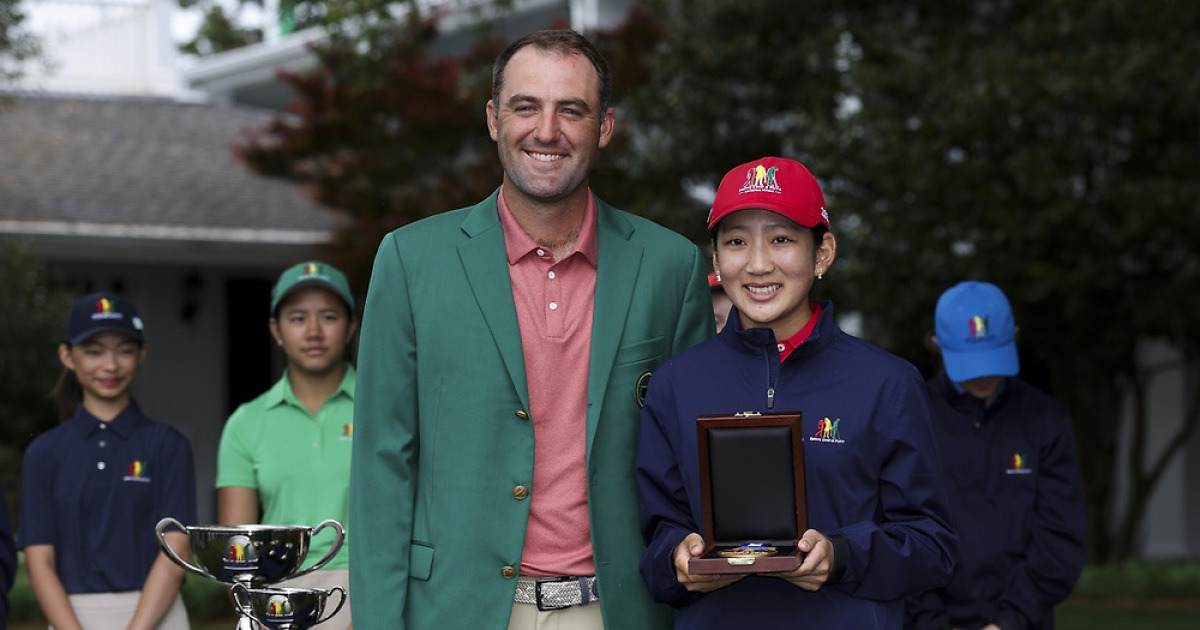 스코티 셰플러 오거스타 도착 관련 이미지