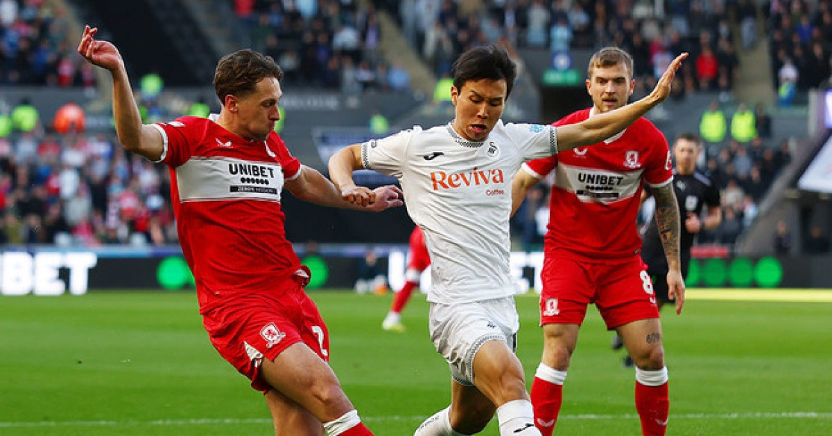 엄지성 스완지 시티 대 미들즈브러 관련 보도 이미지