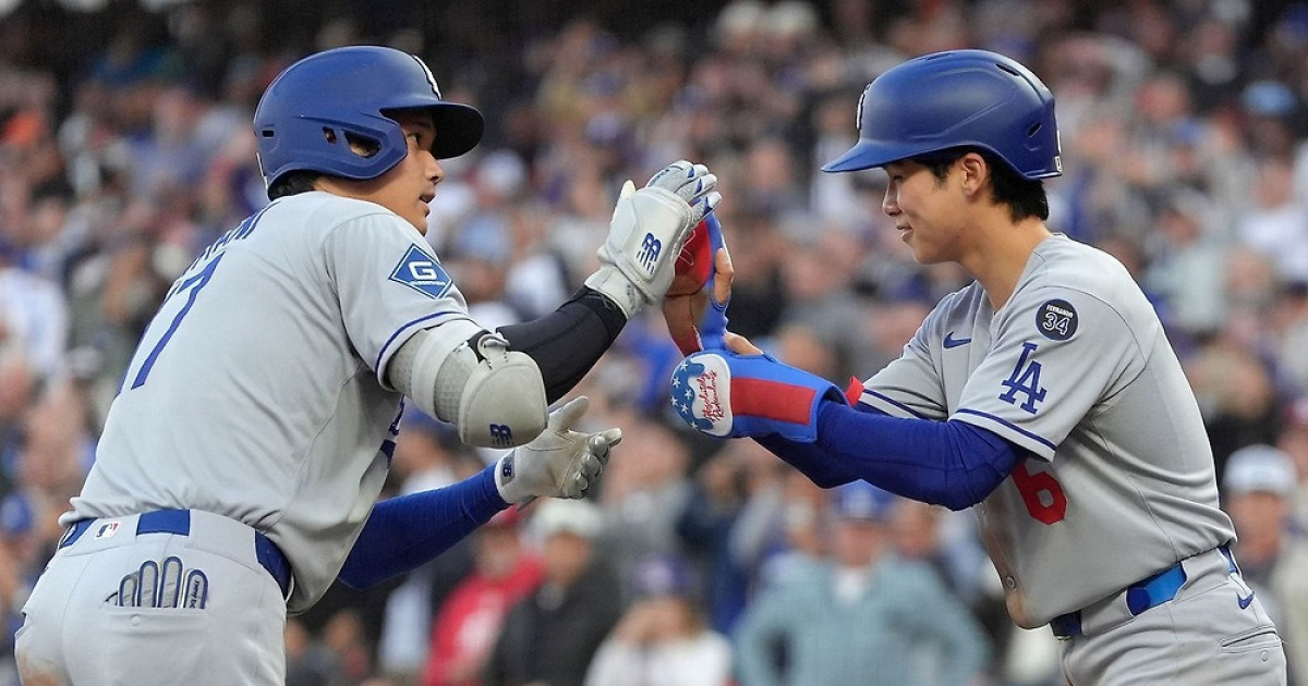 '깜짝 선발 출전' 김혜성, 1안타 1볼넷 2득점…다저스 5연승(종합)