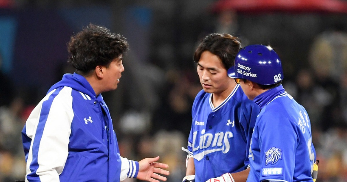 대패도 서러운데… 삼성 또 부상악령, 3.5㎝ 손상 이탈 김성윤 대신 콜업된 김태훈도 햄스트링 부상 이탈
