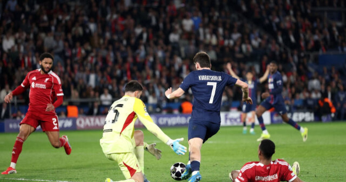 "0-2 패배는 운이 좋았다" 슬롯 좌절…'이강인 교체 출전' PSG, UCL 8강 1차전서 리버풀 완파