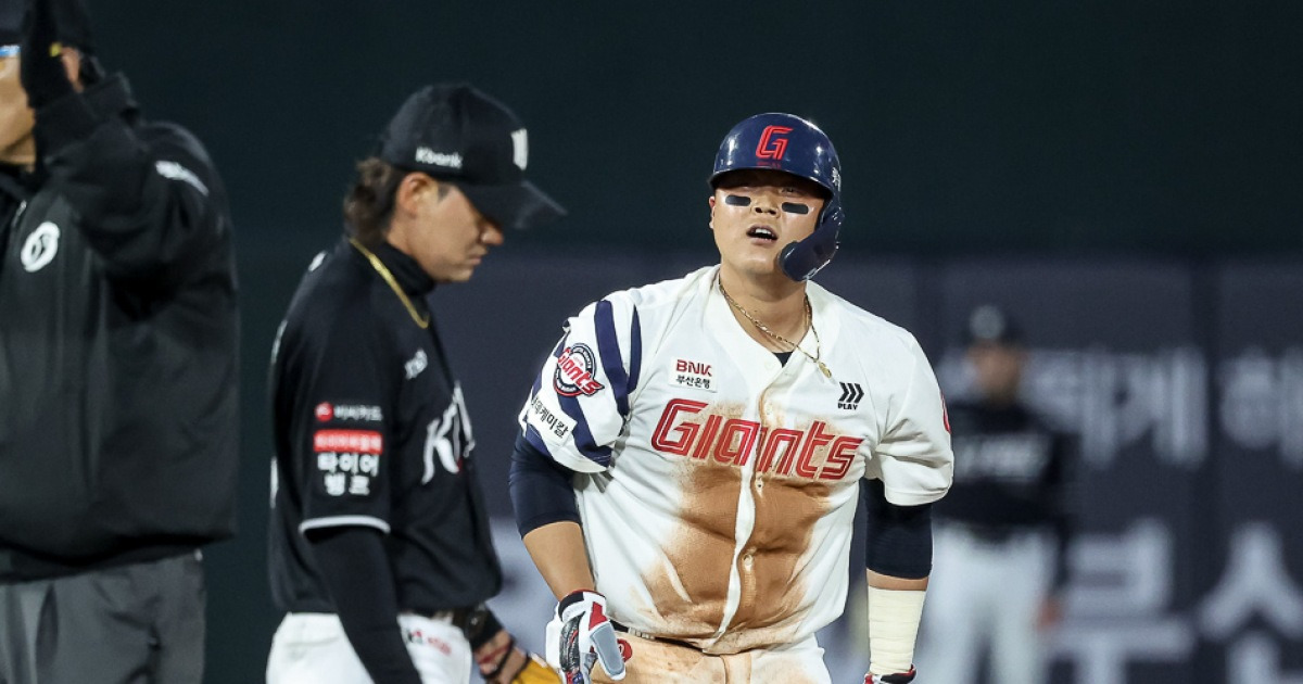 '9년간 단 2도루' 한동희 깜짝 2루 훔치기 성공, 포수도 손도 못 썼다!…선수-코치 직접 밝힌 그날의 주루플레이 [부산 현장]