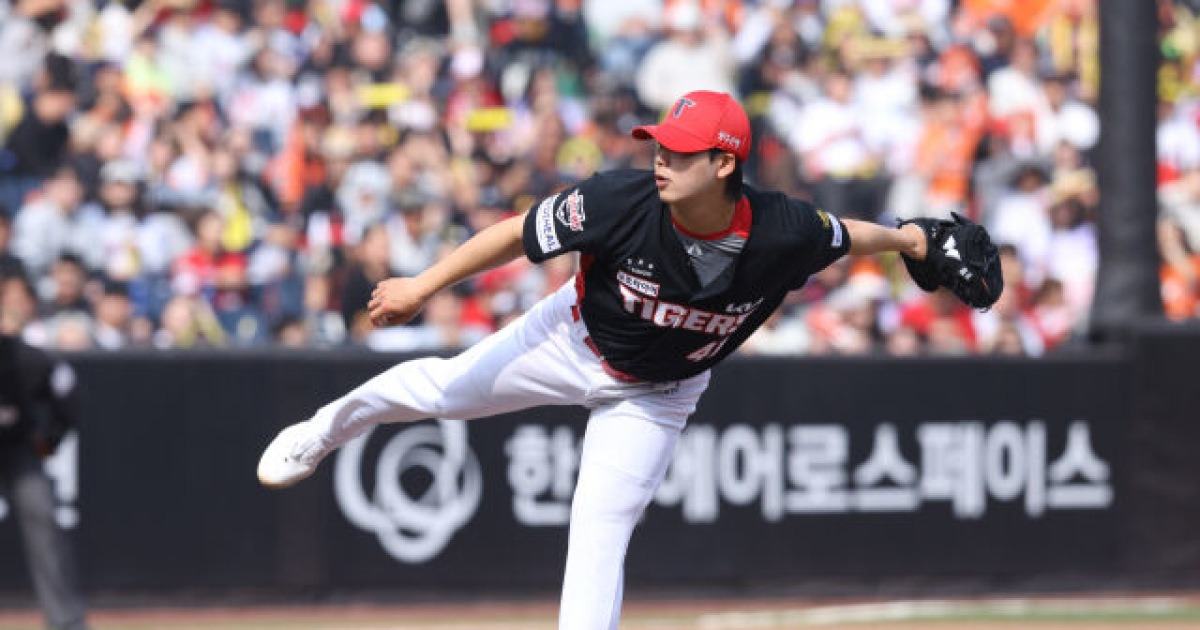 '0이닝 3실점' 정우주 무너졌다, 한화 4-1→5-6 역전패…황동하 377일 만에 승리투수 감격, 성영탁 5아웃 세이브, 김도영 동점 희생타 [MD대전]