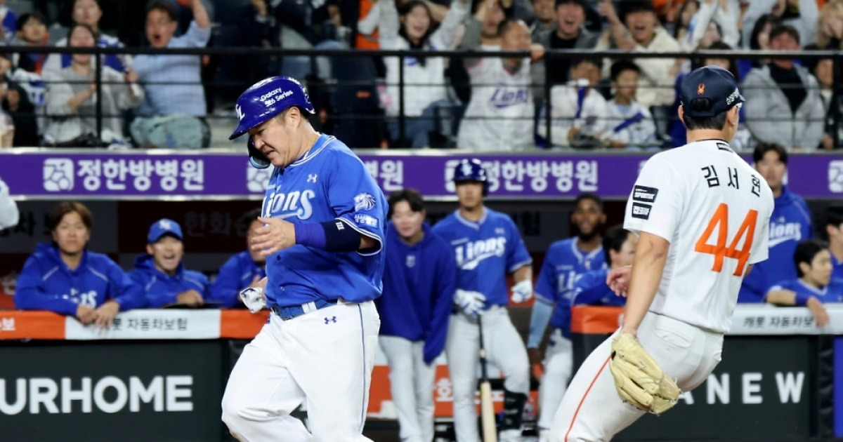 '이런 공짜 승리가 있나' 삼성, '18사사구' 자멸한 한화 꺾고 4연승→단독 2위 도약 [대전 현장리뷰]