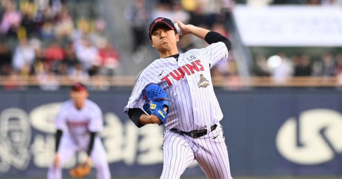 '0.59' 이건 선동열 '방어율'이잖아!…LG 국대 좌완, '엘롯라시코' 6이닝 무실점 쾌투→시즌 2승은 무산 [잠실 현장]