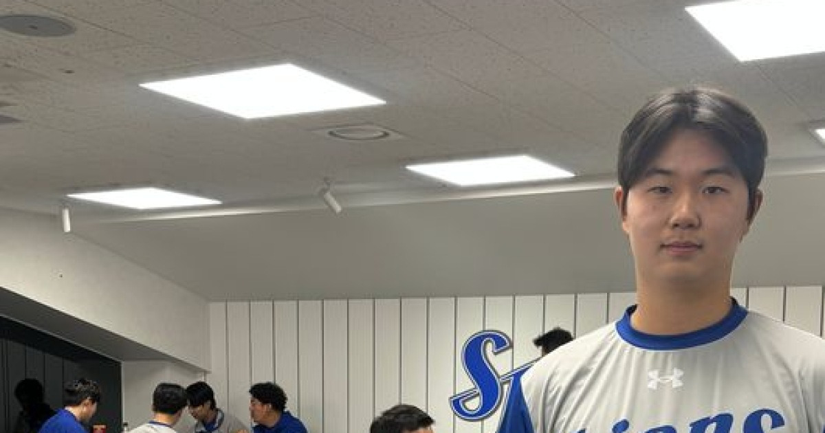 홈런 맞고도 씩 웃은 겁없는 신인, 데뷔 첫 승 턱으로 피자 28판 통크게 쐈다 [오!쎈 대구]