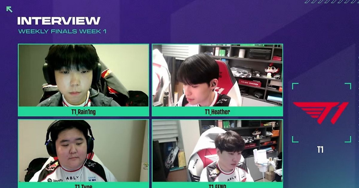 T1 선수단 경기 모습