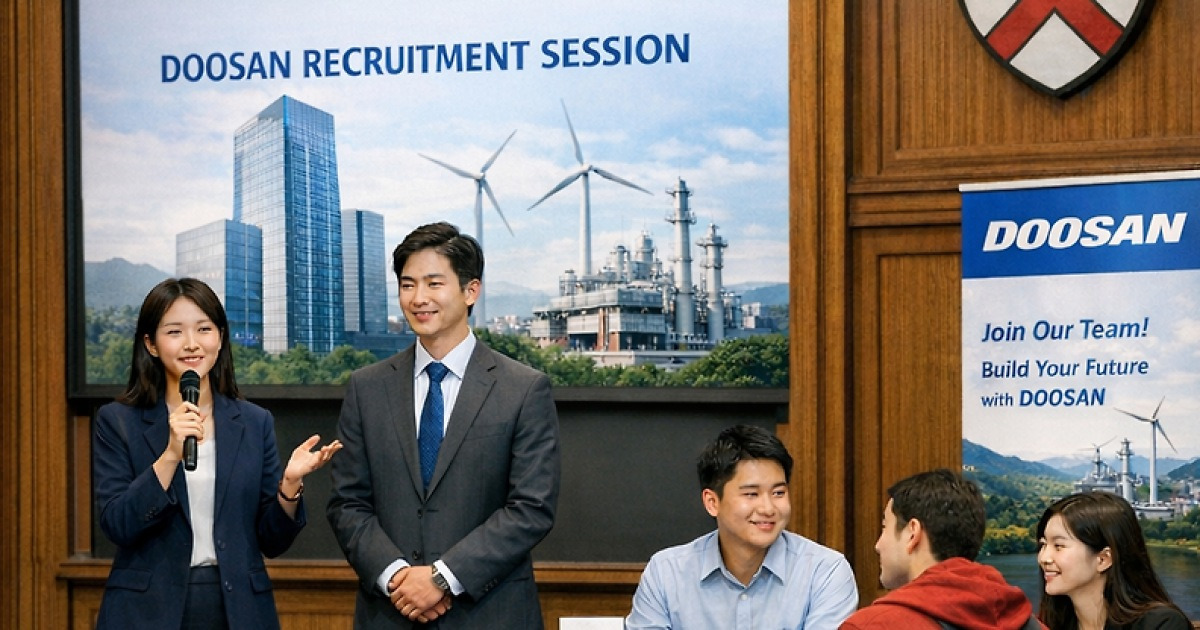 두산, 美 10여개 명문대서 채용설명회…글로벌 AI 인재 확보 총력