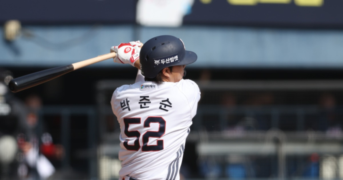 “민석이 형 고기 사줘요” 멀티홈런 비결? 두산 승리 이끈 박준순의 특별한 루틴