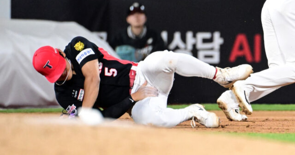 "억!" 소리도 안 나왔다...김도영이 견뎌낸 '남자의 고통' [유진형의 현장 1mm]