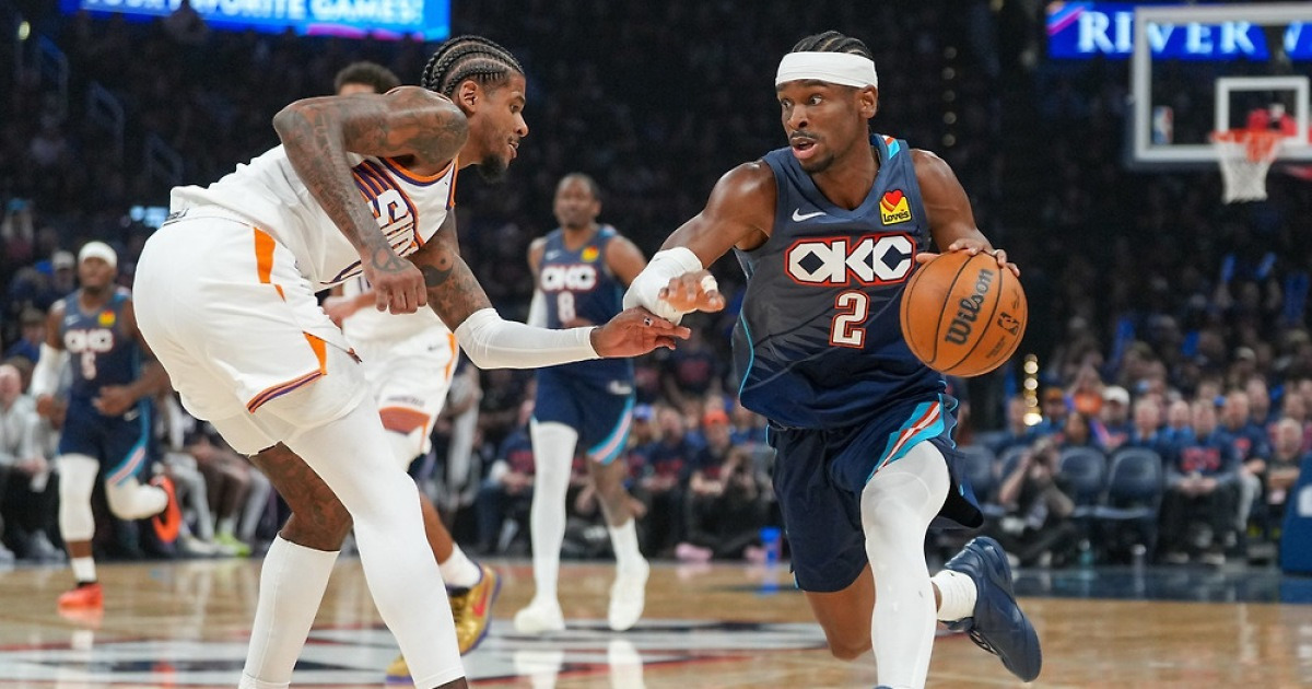 양 팀 최다 37점 터트린 길저스-알렉산더…오클라호마시티, 피닉스와 PO 1라운드서 2연승