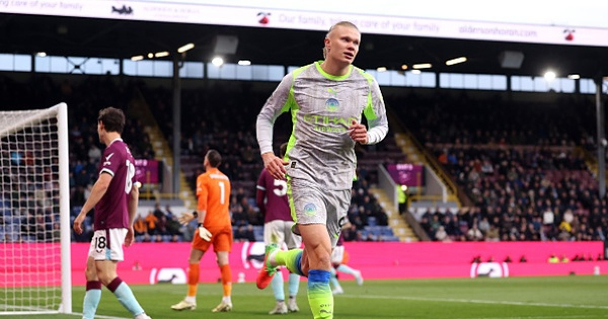 '홀란드 결승골' 맨시티, 번리에 1-0 승리…아스널 제치고 선두 도약