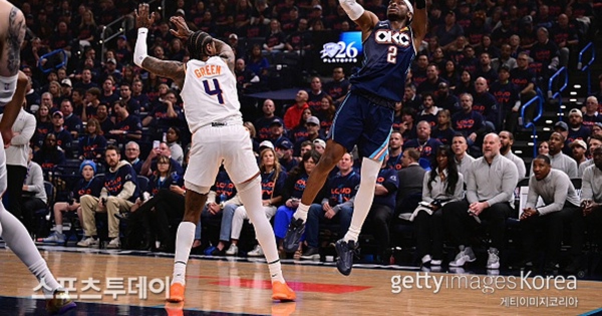 오클라호마시티, 피닉스 꺾고 PO 1라운드 2연승…디트로이트는 시리즈 원점